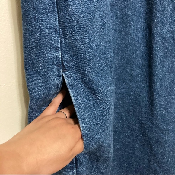 Top shop embroidered denim dress size 12 - Picture 5 of 9